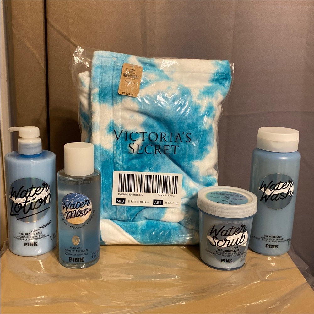 PINK Water Body Care and Wrap Towel